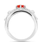 Anillo de Plata con Ópalo Rojo etíope de Lega Dembi