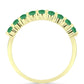 Anillo de Plata Bañada en Oro con Esmeralda de Brasil
