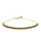 Pulsera de Plata Bañada en Oro con Cuarzo Coñac