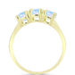 Anillo de Plata Bañada en Oro con Piedra Lunar Arco Iris