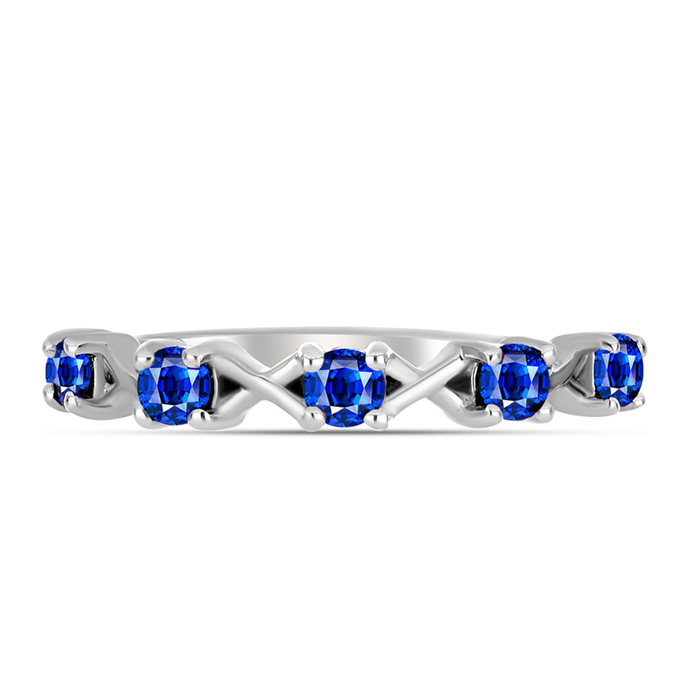 Anillo de Plata con Zafiro Azul Australiano
