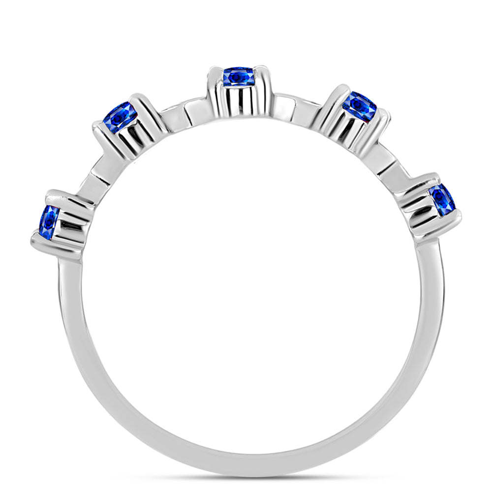 Anillo de Plata con Zafiro Azul Australiano 2 
