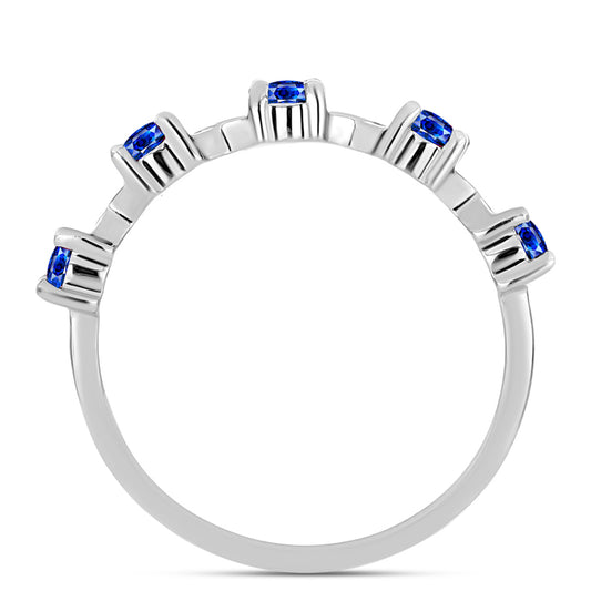 Anillo de Plata con Zafiro Azul Australiano