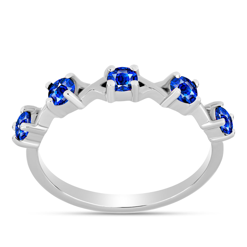 Anillo de Plata con Zafiro Azul Australiano