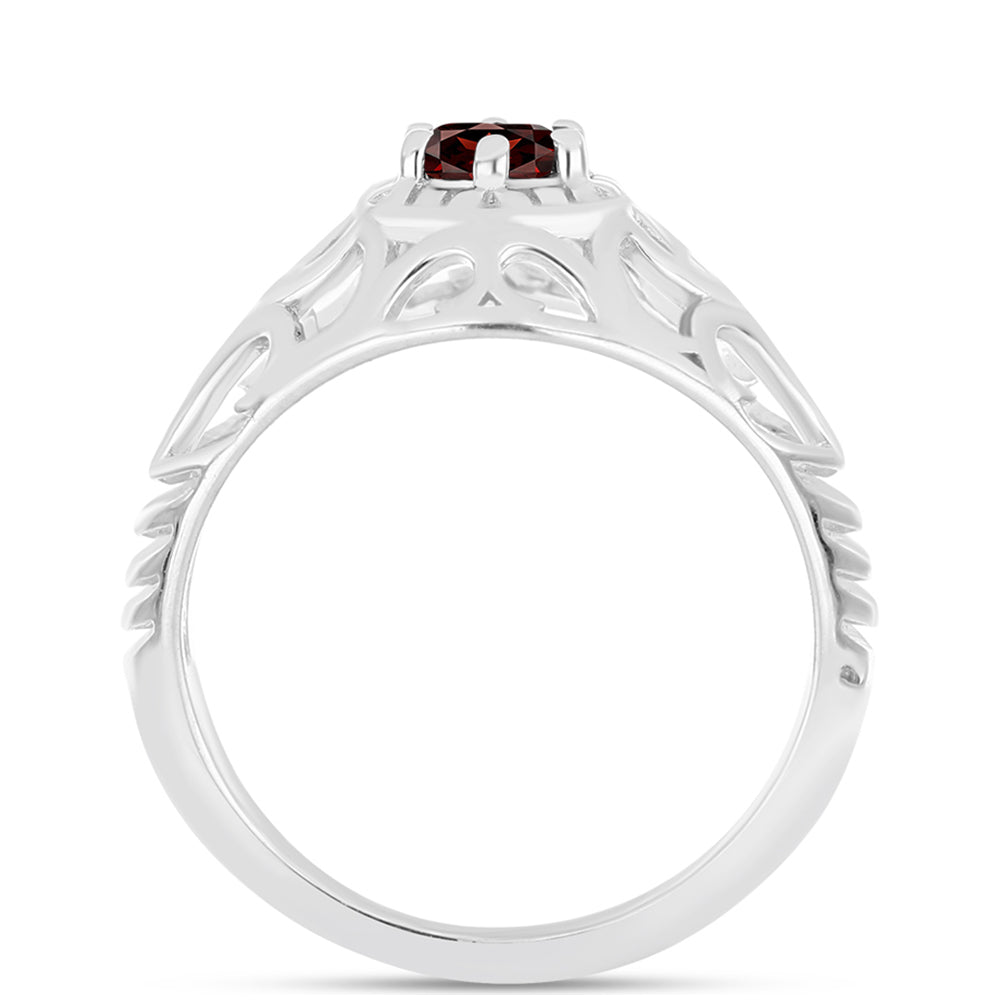 Anillo de Plata con Granate Barton