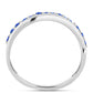 Anillo de Plata con Zafiro Azul Australiano y Topacio Blanco