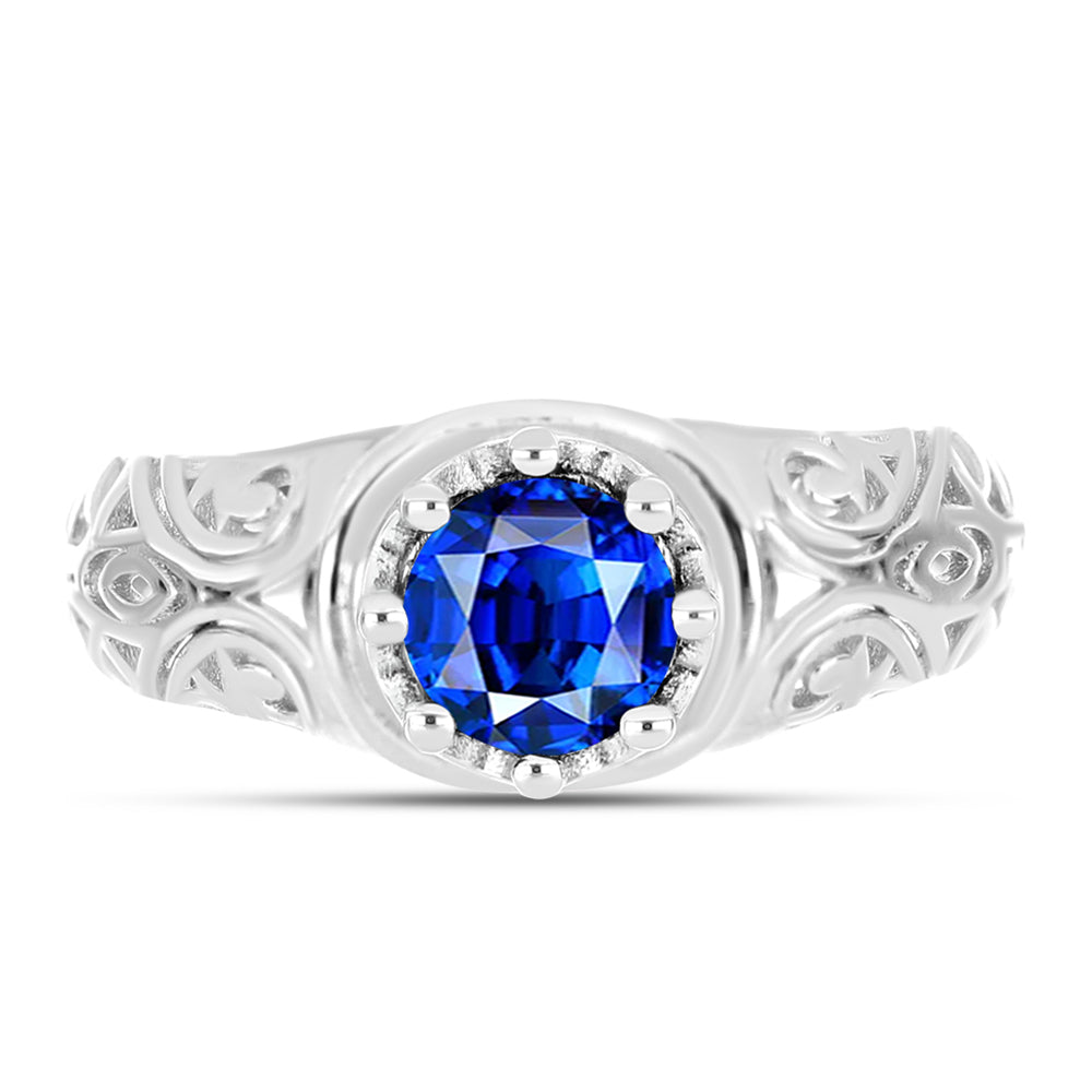 Anillo de Plata con Zafiro Azul Australiano 1 