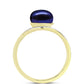Anillo de Plata Bañada en Oro con Perla Negra Cultivada de Agua Dulce y Topacio Blanco