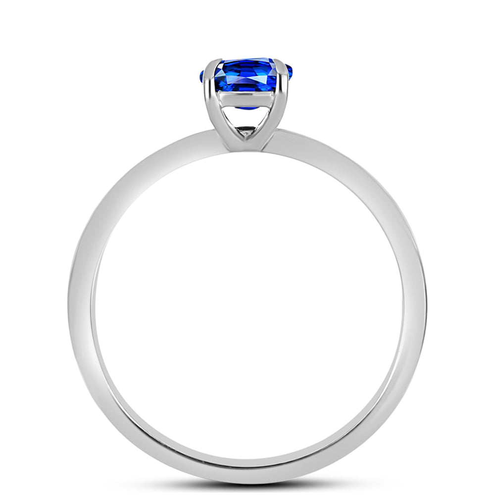 Anillo de Plata con Zafiro Azul Australiano 2 