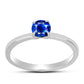 Anillo de Plata con Zafiro Azul Australiano