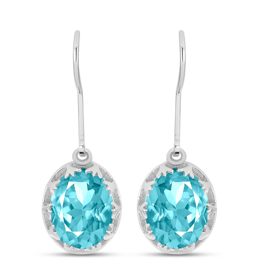 Pendientes de Plata con Cuarzo Paraiba