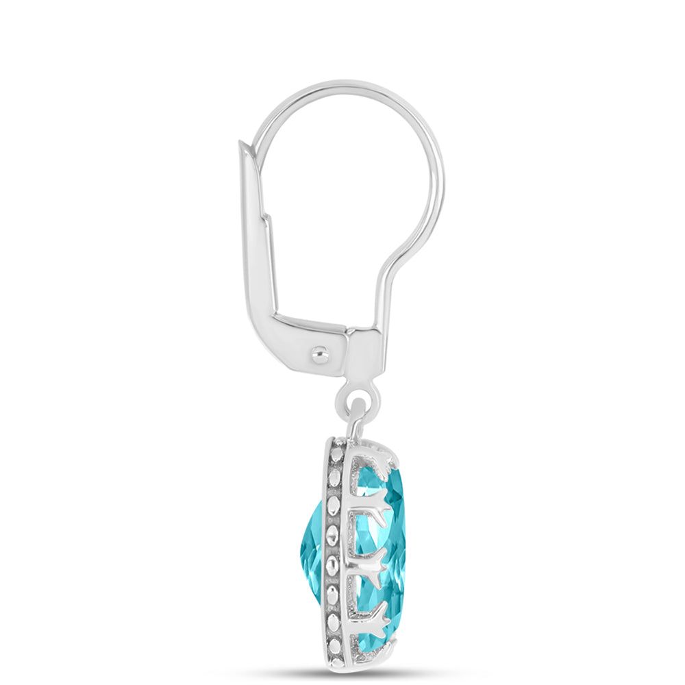 Pendientes de Plata con Cuarzo Paraiba
