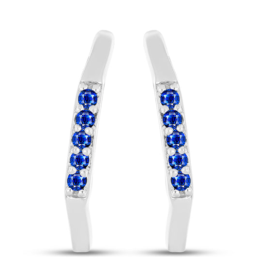 Pendientes de Plata con Zafiro Azul Australiano