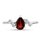 Anillo de Plata con Granate Barton y Topacio Blanco