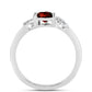 Anillo de Plata con Granate Barton y Topacio Blanco