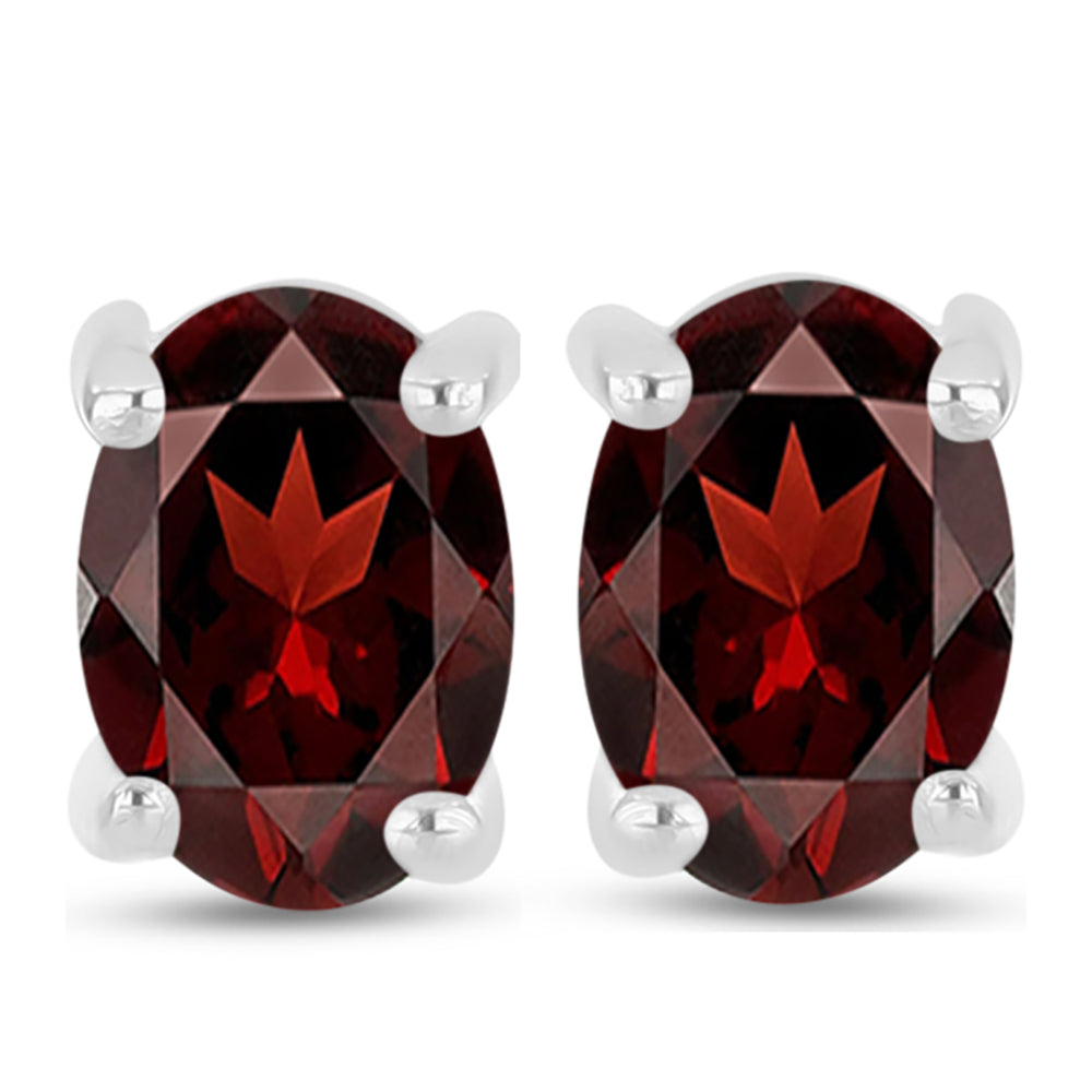 Pendientes de Plata con Granate Barton 1 
