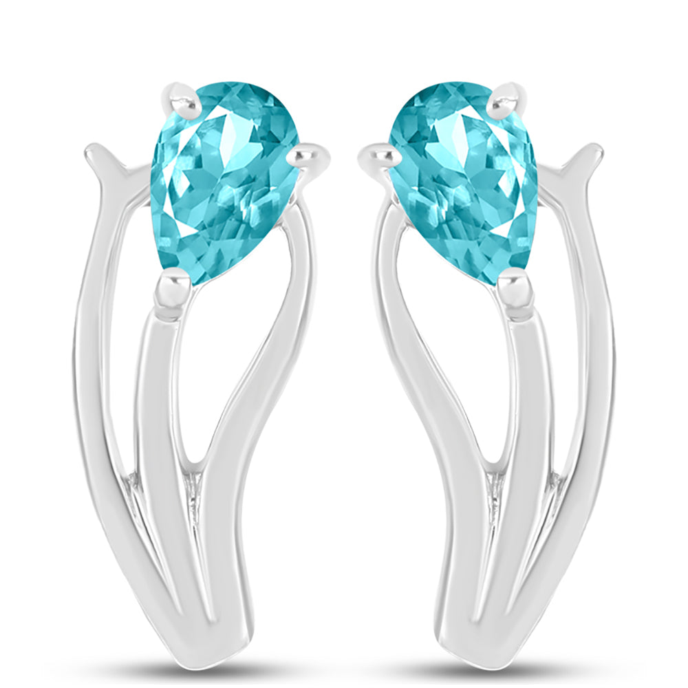 Pendientes de Plata con Cuarzo Paraiba