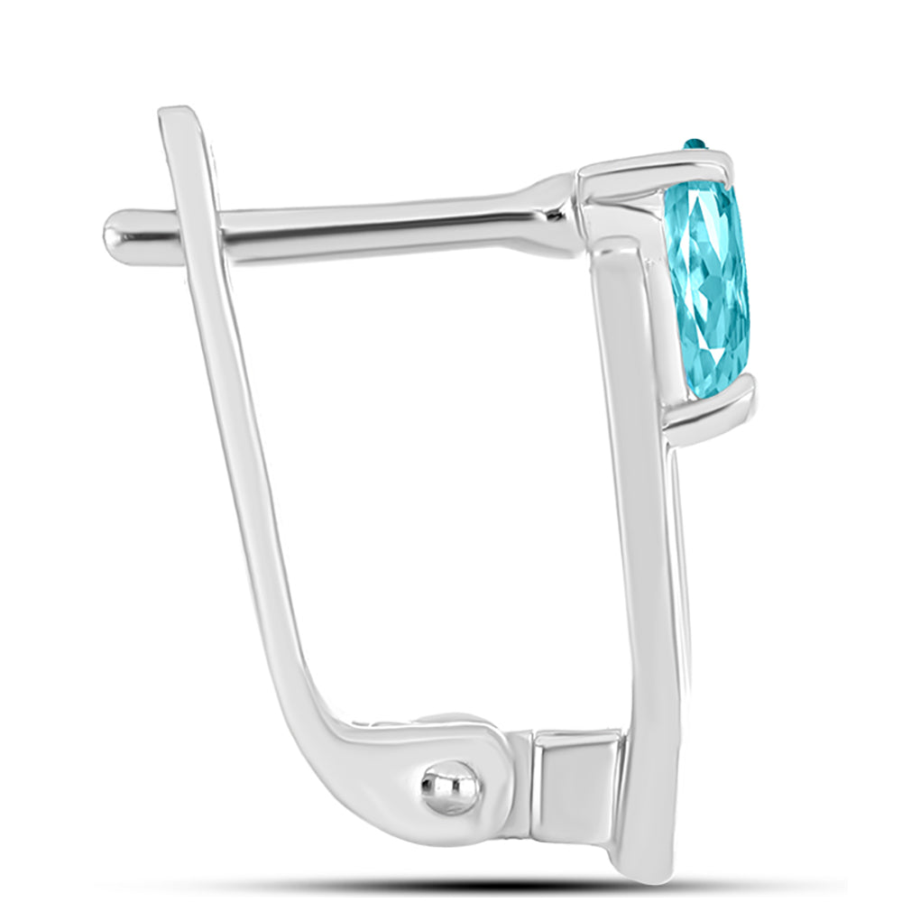 Pendientes de Plata con Cuarzo Paraiba 2 