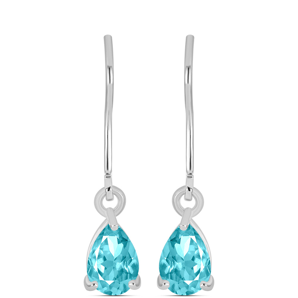 Pendientes de Plata con Cuarzo Paraiba 1 