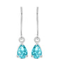 Pendientes de Plata con Cuarzo Paraiba
