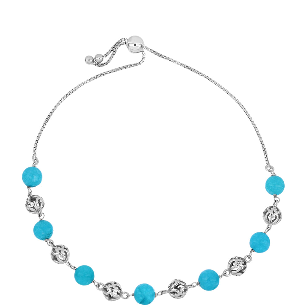 Pulsera de Plata con Cuarzo Paraiba 1 