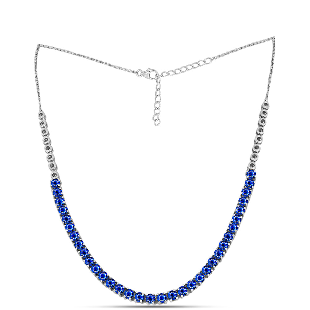 Collar de Plata con Zafiro Azul Australiano 1 
