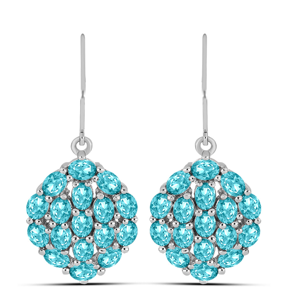 Pendientes de Plata con Cuarzo Paraiba 1 