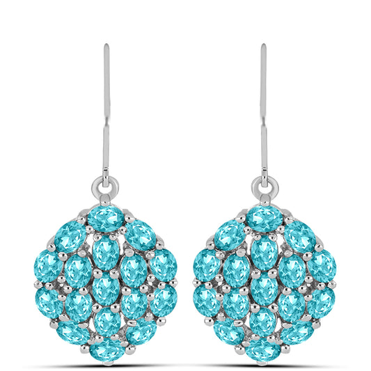 Pendientes de Plata con Cuarzo Paraiba