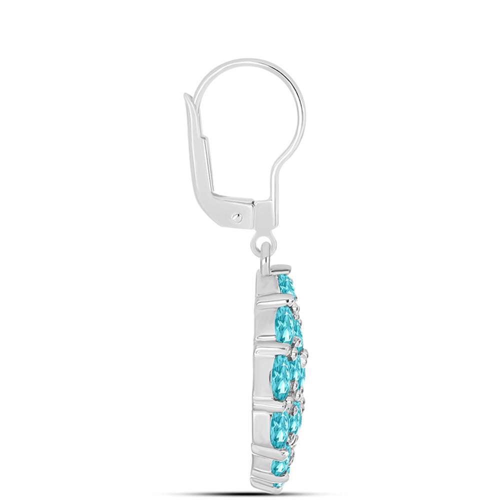 Pendientes de Plata con Cuarzo Paraiba 2 