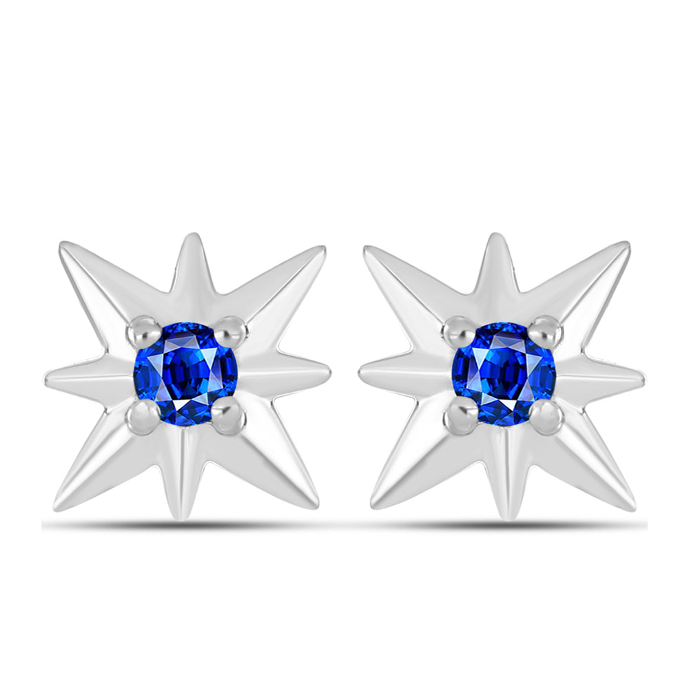 Pendientes de Plata con Zafiro Azul Australiano