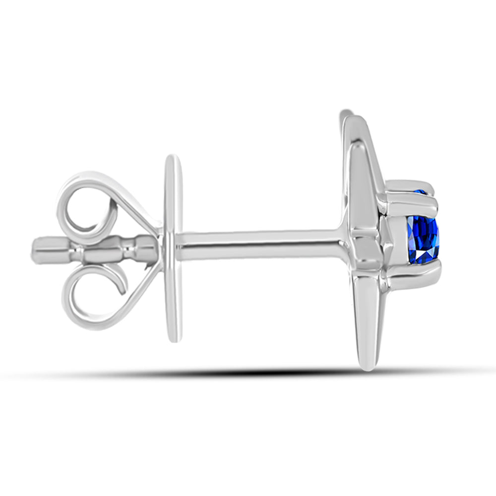 Pendientes de Plata con Zafiro Azul Australiano 2 