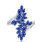 Anillo de Plata con Zafiro Azul Australiano y Topacio Blanco