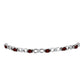 Pulsera de Plata con Granate Barton y Topacio Blanco