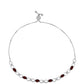 Pulsera de Plata con Granate Barton y Topacio Blanco