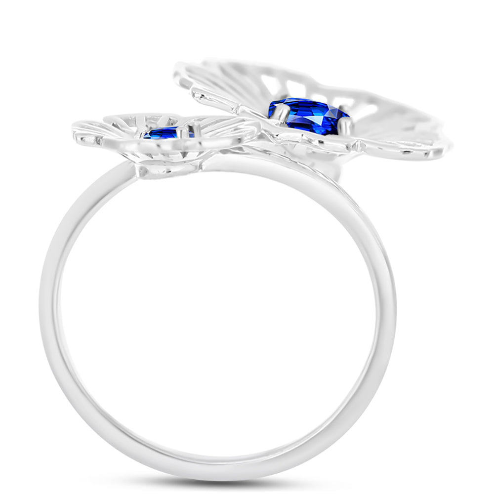 Anillo de Plata con Zafiro Azul Australiano 2 