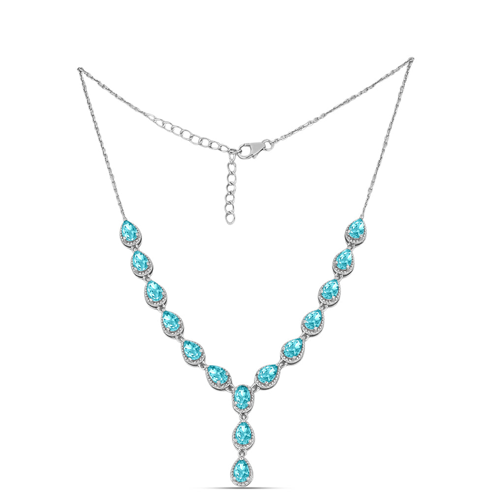 Collar de Plata con Cuarzo Paraiba
