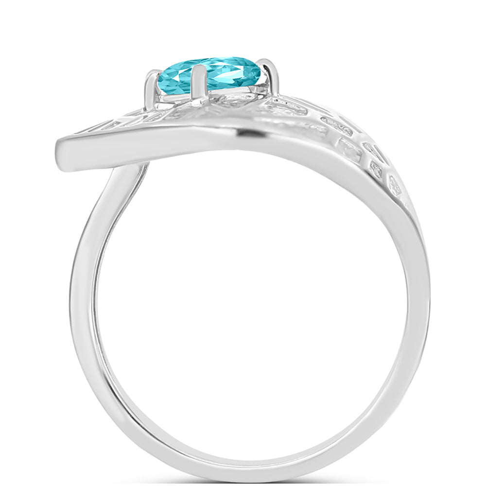 Anillo de Plata con Cuarzo Paraiba 2 