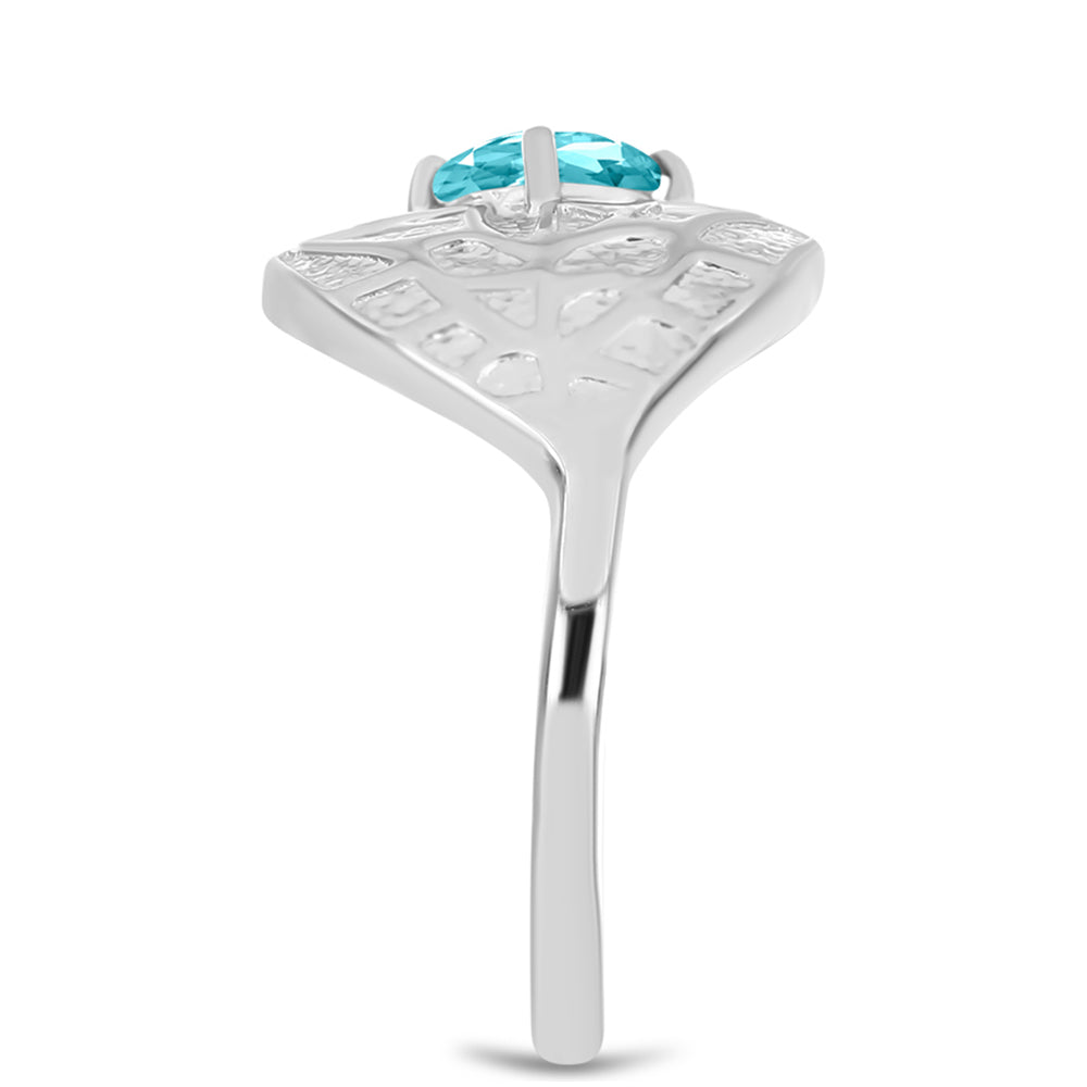 Anillo de Plata con Cuarzo Paraiba