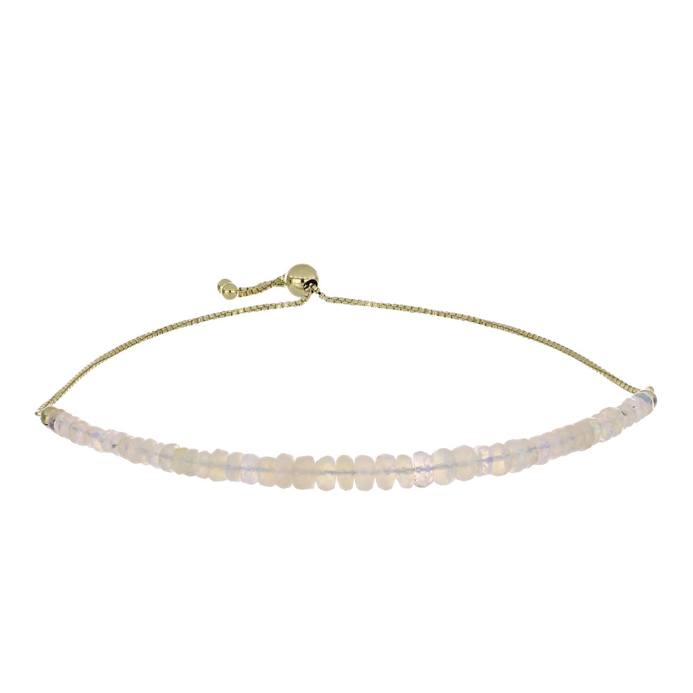Pulsera de Plata Bañada en Oro con Ópalo Welo