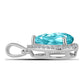 Colgante de Plata con Cuarzo Paraiba y Topacio Blanco