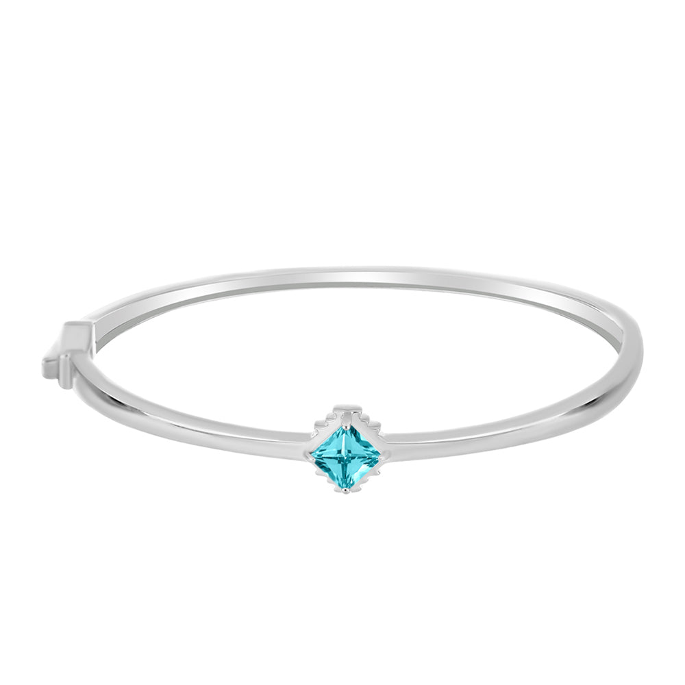 Brazalete de Plata con Cuarzo Paraiba