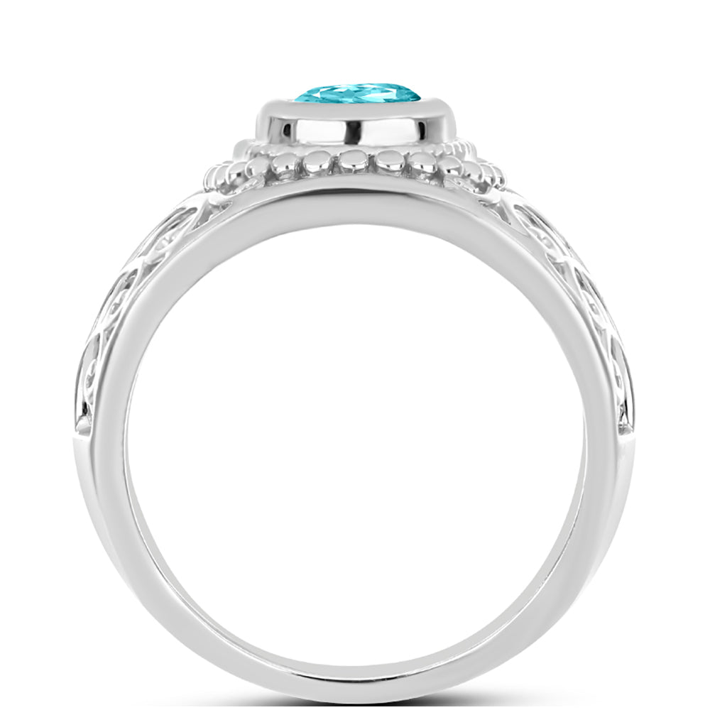 Anillo de Plata con Cuarzo Paraiba
