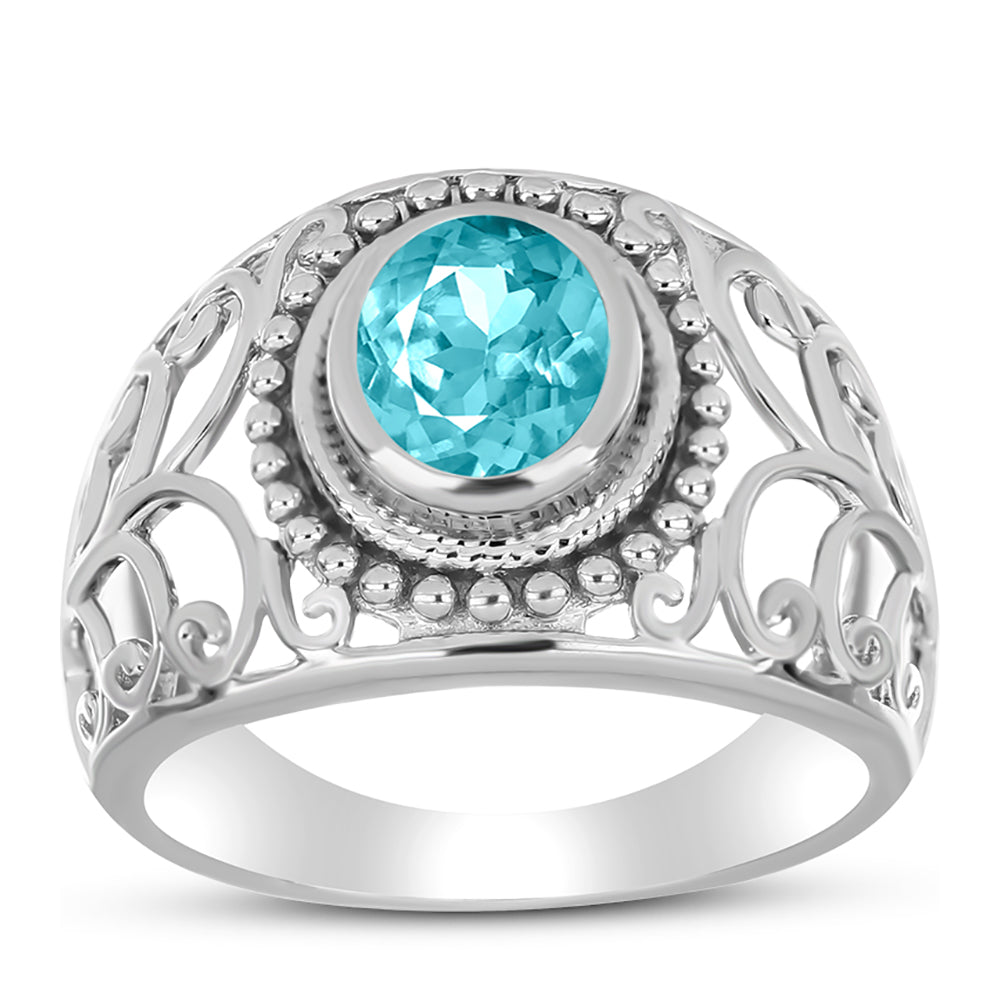 Anillo de Plata con Cuarzo Paraiba 3 