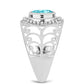Anillo de Plata con Cuarzo Paraiba