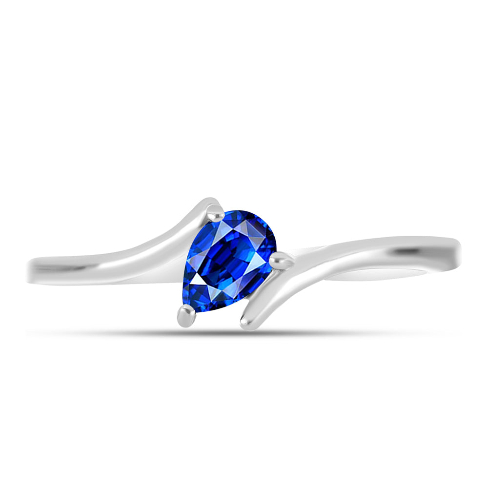 Anillo de Plata con Zafiro Azul Australiano