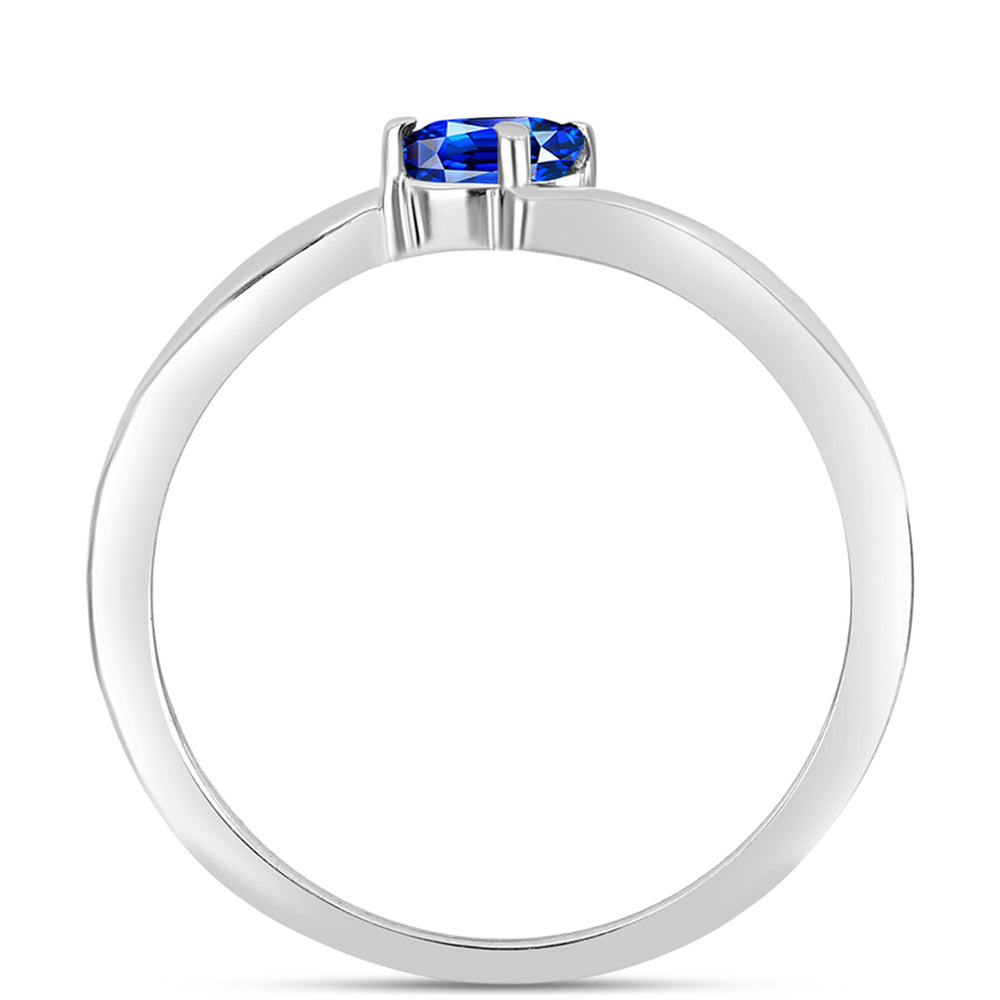 Anillo de Plata con Zafiro Azul Australiano 2 