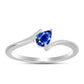Anillo de Plata con Zafiro Azul Australiano