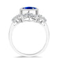Anillo de Plata con Zafiro Azul Australiano y Topacio Blanco