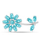 Broche de Plata con Cuarzo Paraiba
