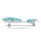 Broche de Plata con Cuarzo Paraiba